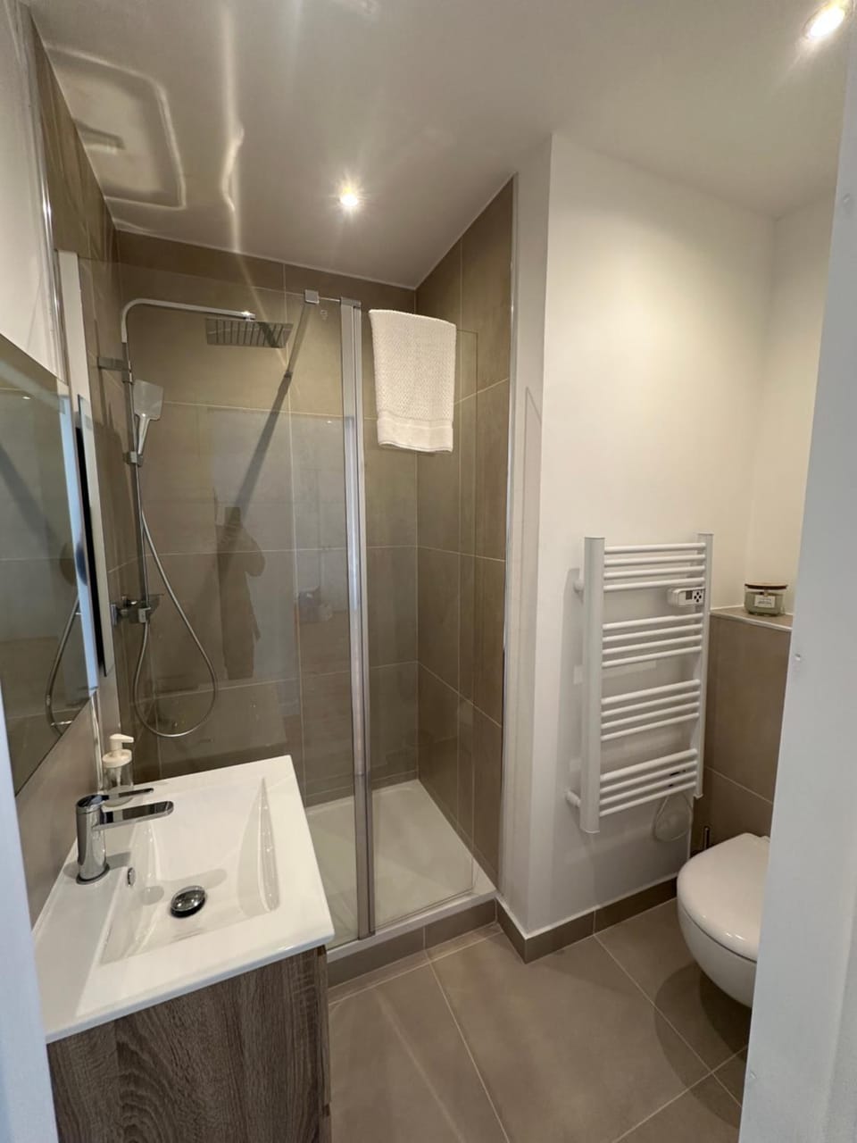Shower, Toilet, Bathroom, towels
