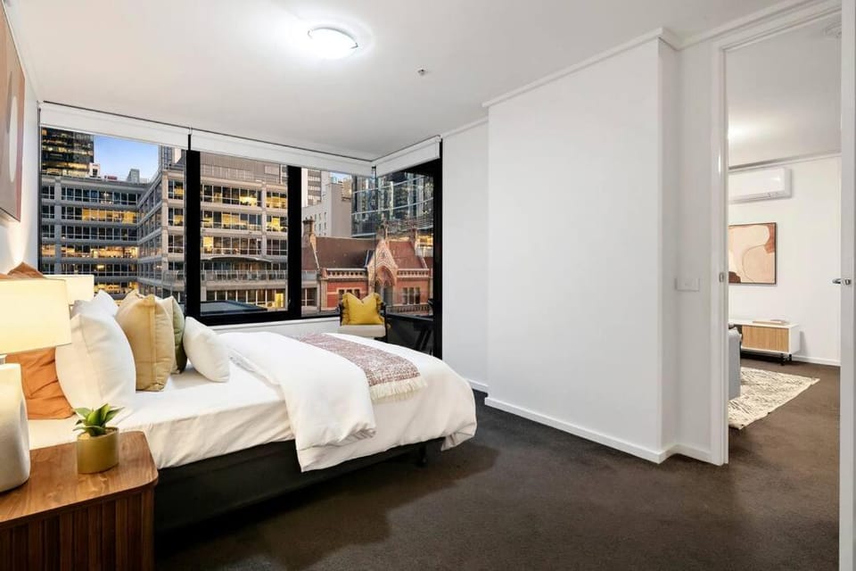 Bed, Photo of the whole room, Bedroom, towels, wardrobe