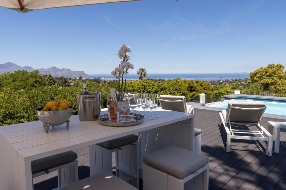 Patio, Natural landscape, Seating area, Mountain view, Pool view, Sea view, Swimming pool, sunbed
