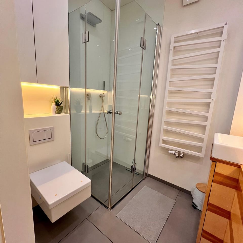 Shower, Toilet, Bathroom, towels