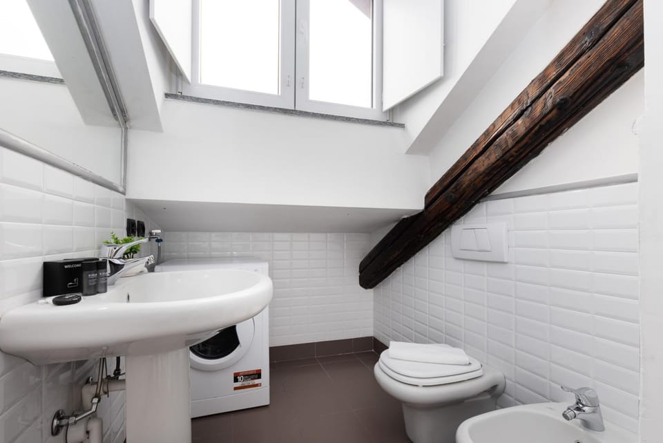 Toilet, Bathroom, bidet, hair dryier, washing machine