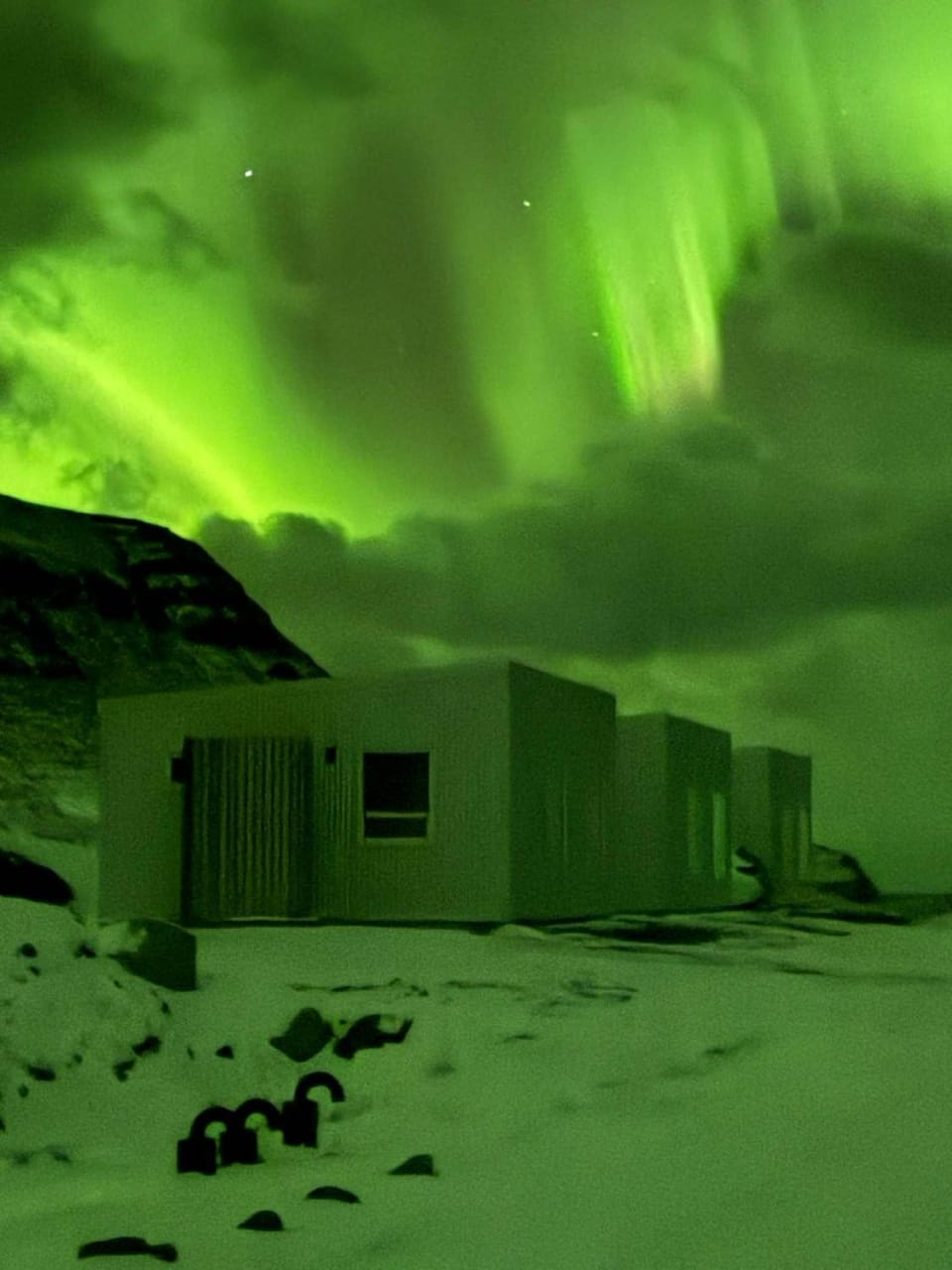 Night, Natural landscape, Winter