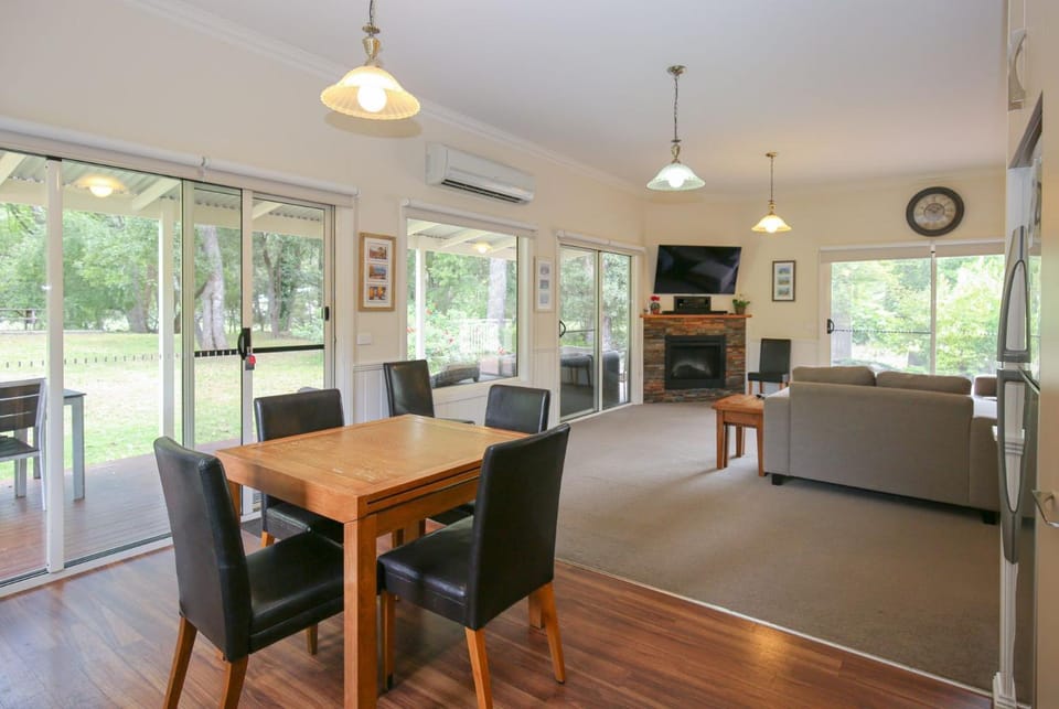 TV and multimedia, Kitchen or kitchenette, Living room, Seating area, Dining area, fireplace, heating, air conditioner
