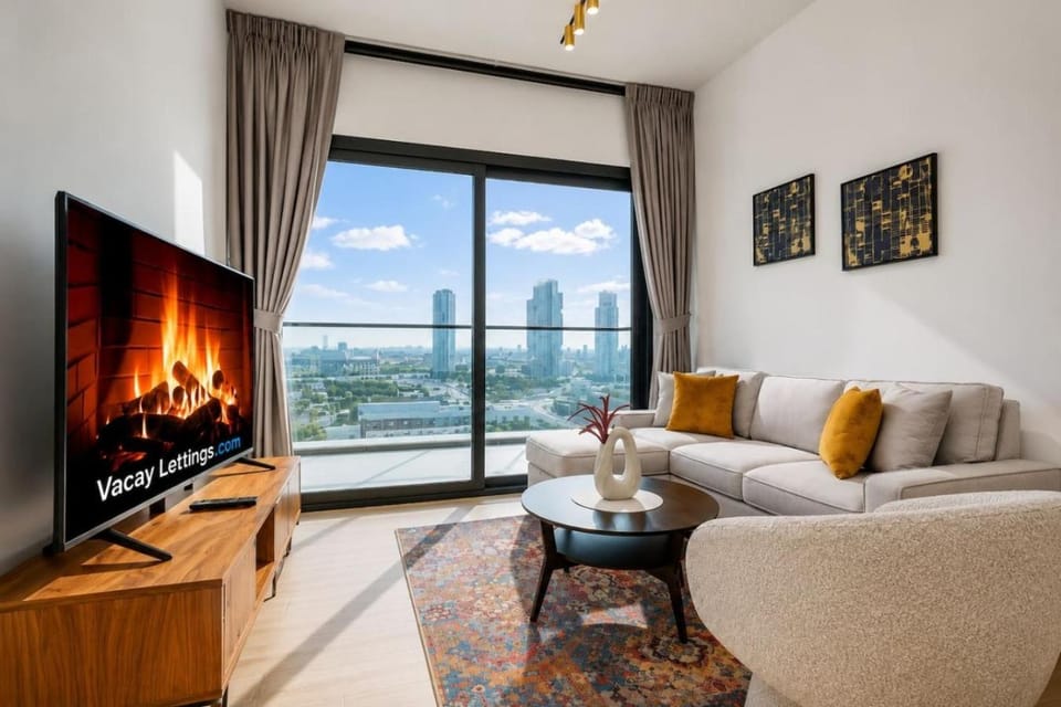 Vacay Lettings - Binghatti Emerald,JVC- Pool View Apartment in Dubai