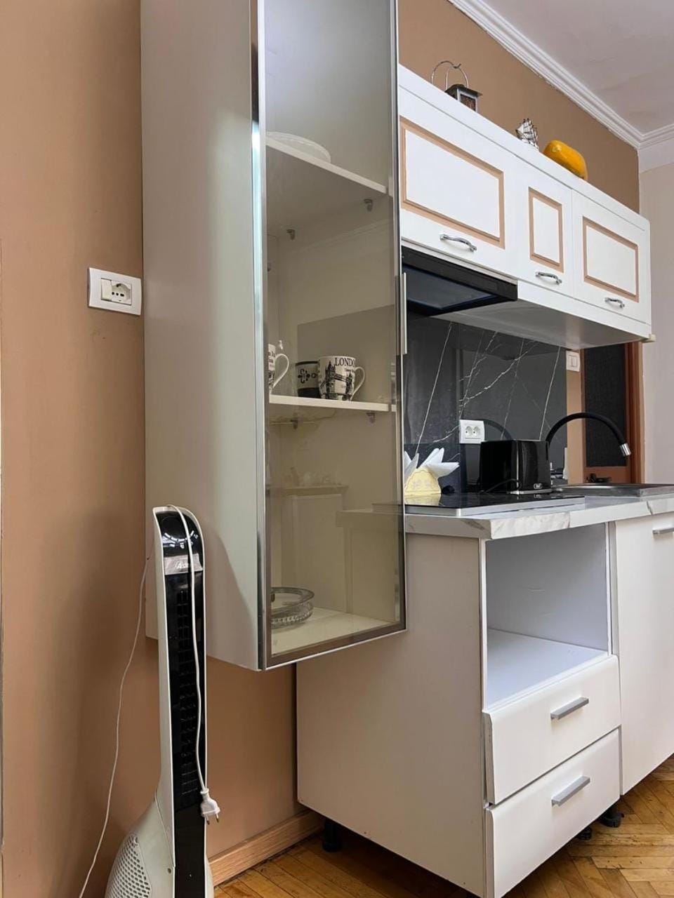 Coffee/tea facilities, Kitchen or kitchenette, stove