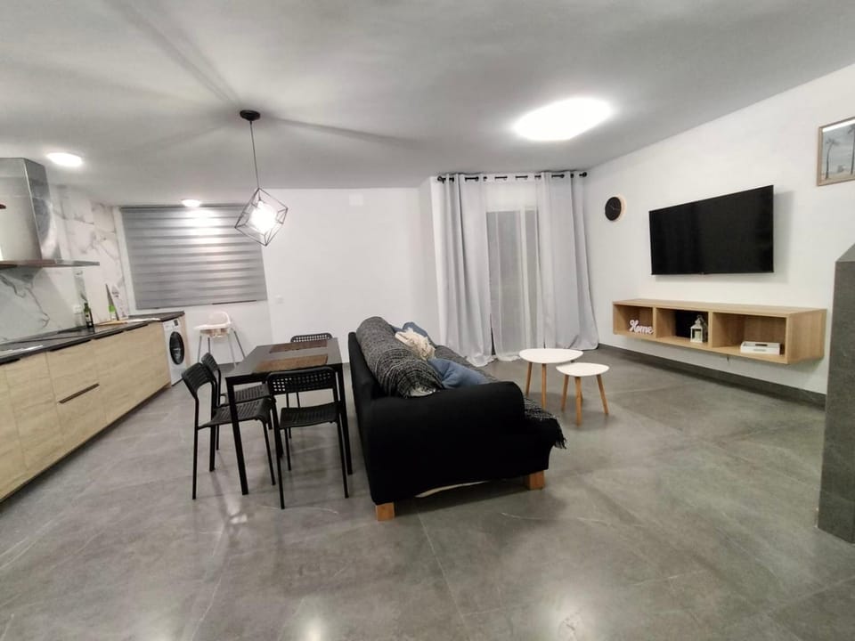 Kitchen or kitchenette, Living room, Dining area