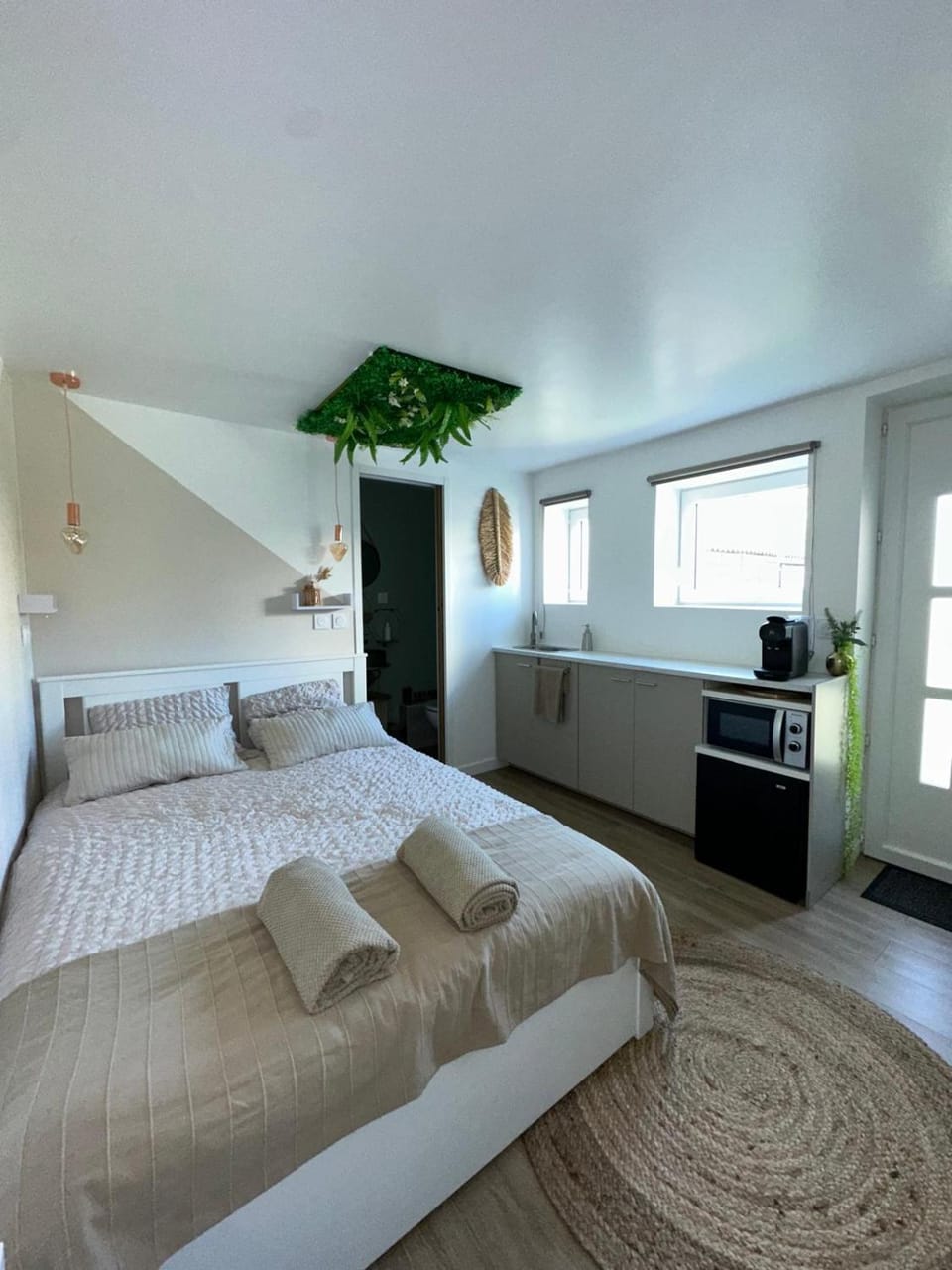 Bed, Kitchen or kitchenette, Photo of the whole room