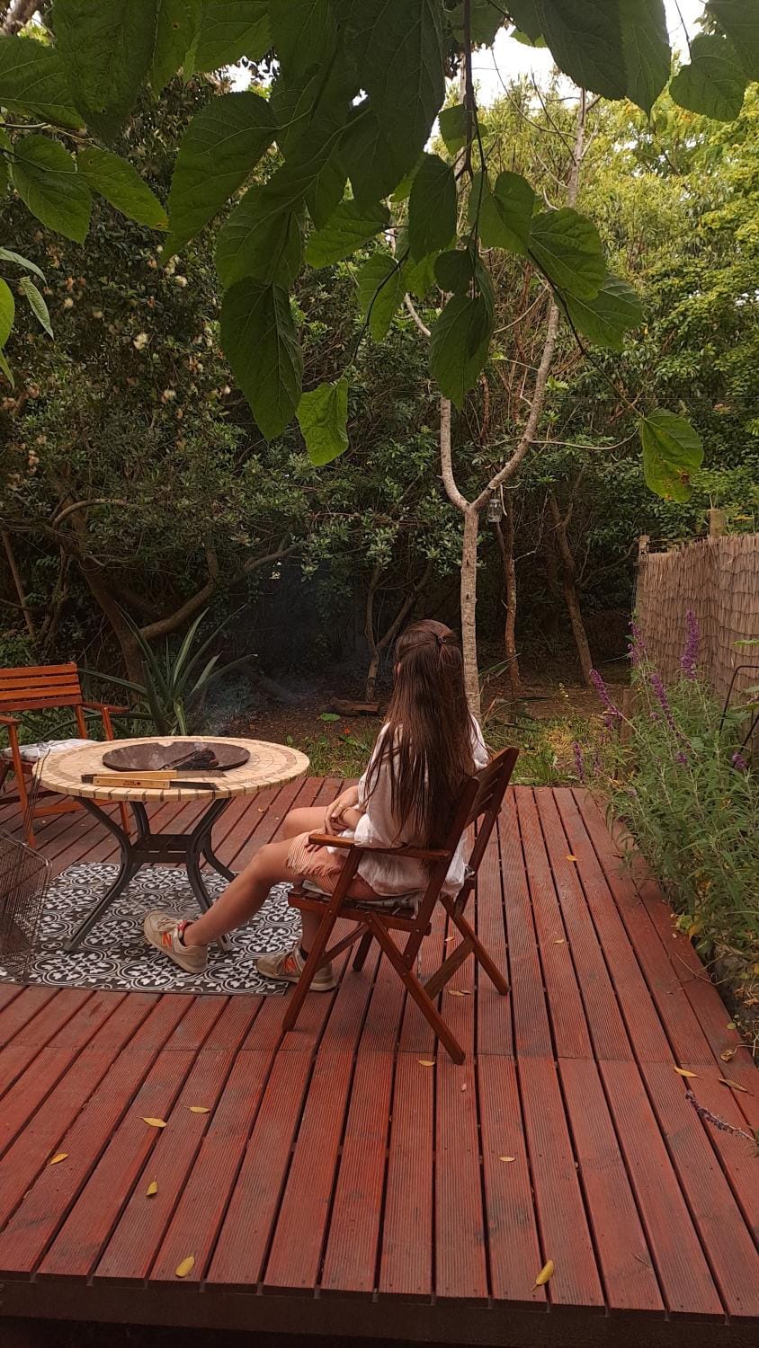 Patio, Day, People, Natural landscape, Seating area, Garden view