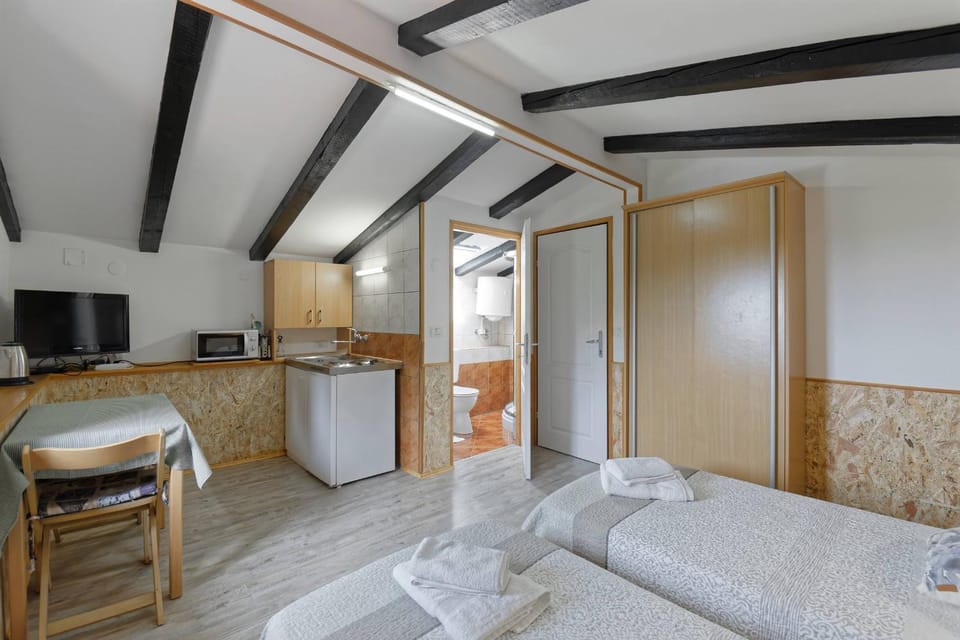 Kitchen or kitchenette, Living room, Photo of the whole room, Bedroom