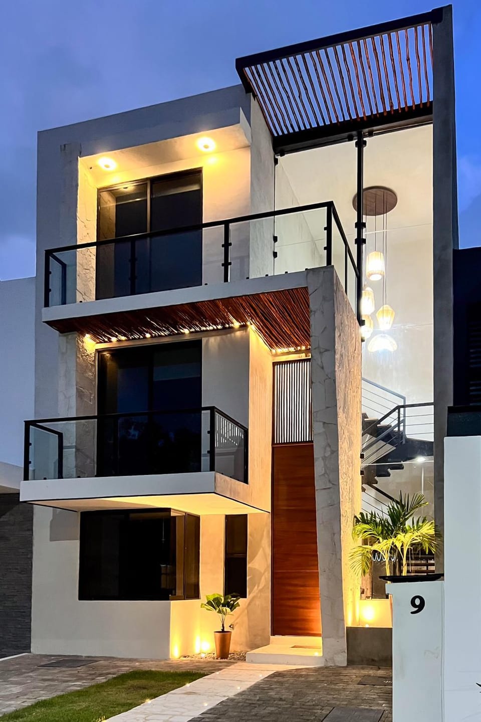 Property building, Night, View (from property/room), Balcony/Terrace