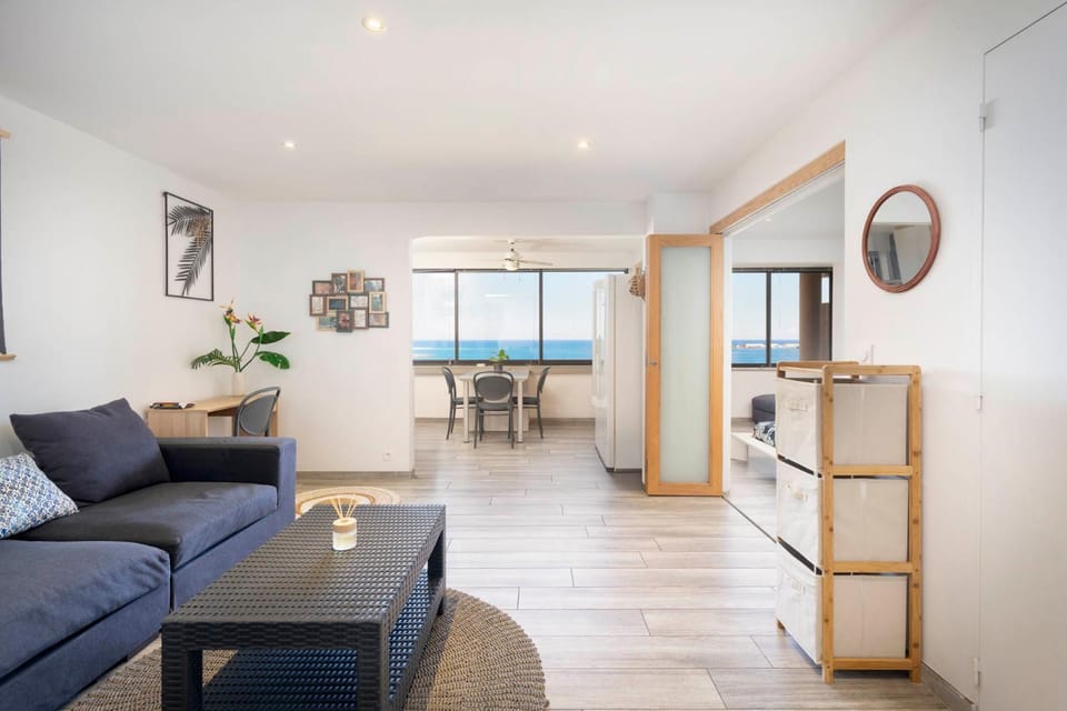 Living room, Seating area, Sea view