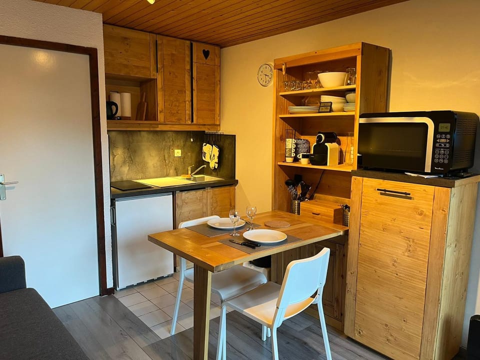 Charmant studio sud, 4 pers, balcon à Valloire - FR-1-263-541 Apartment in Auvergne-Rhône-Alpes