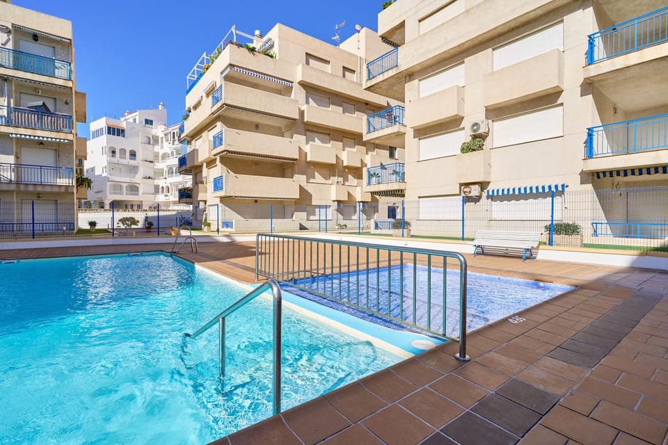 Property building, Living room, Swimming pool