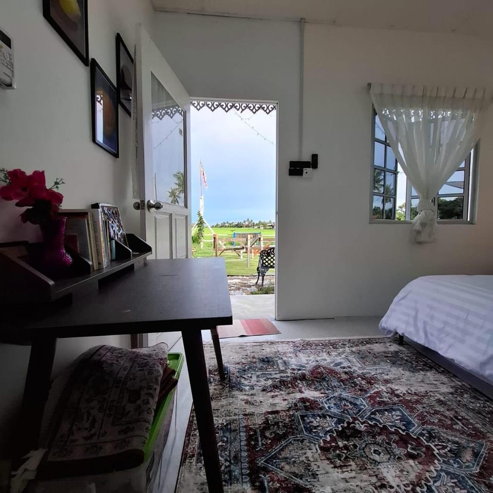 Bed, Natural landscape, View (from property/room), Seating area, Bedroom