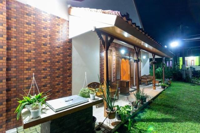 Property building, Night, Garden view