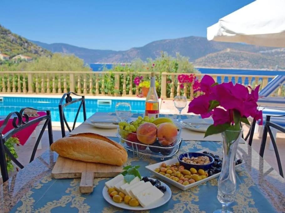 Balcony/Terrace, Dining area, Pool view