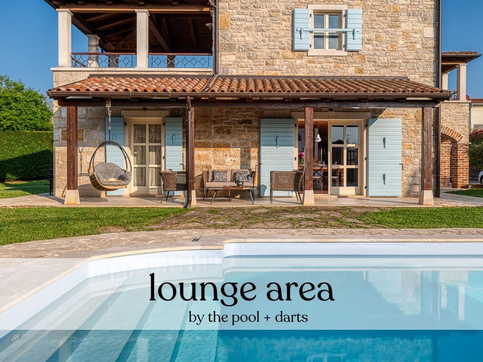 Property building, Patio, Pool view, Swimming pool, sunbed