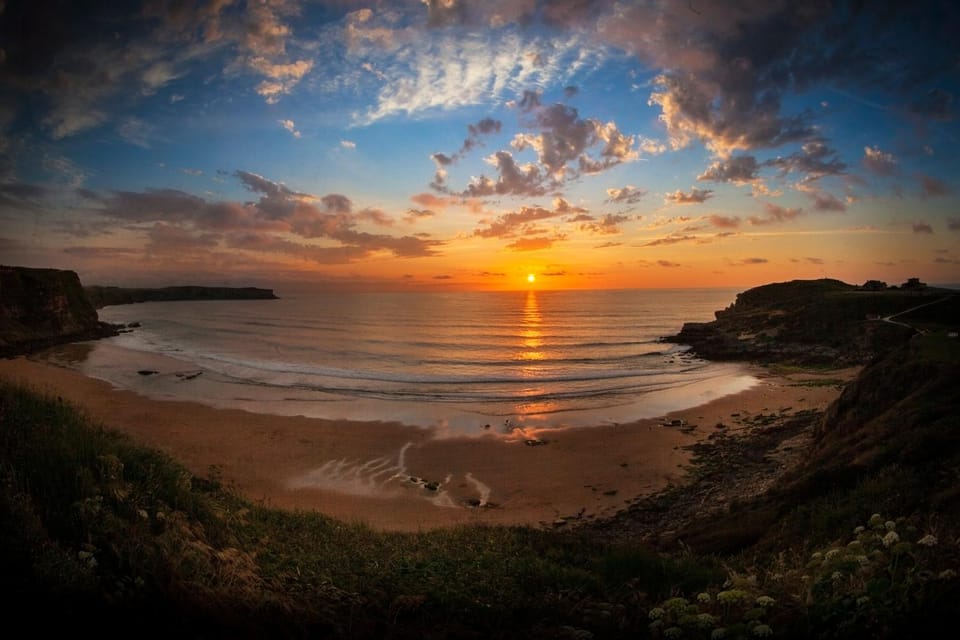 Natural landscape, Beach, Sunset