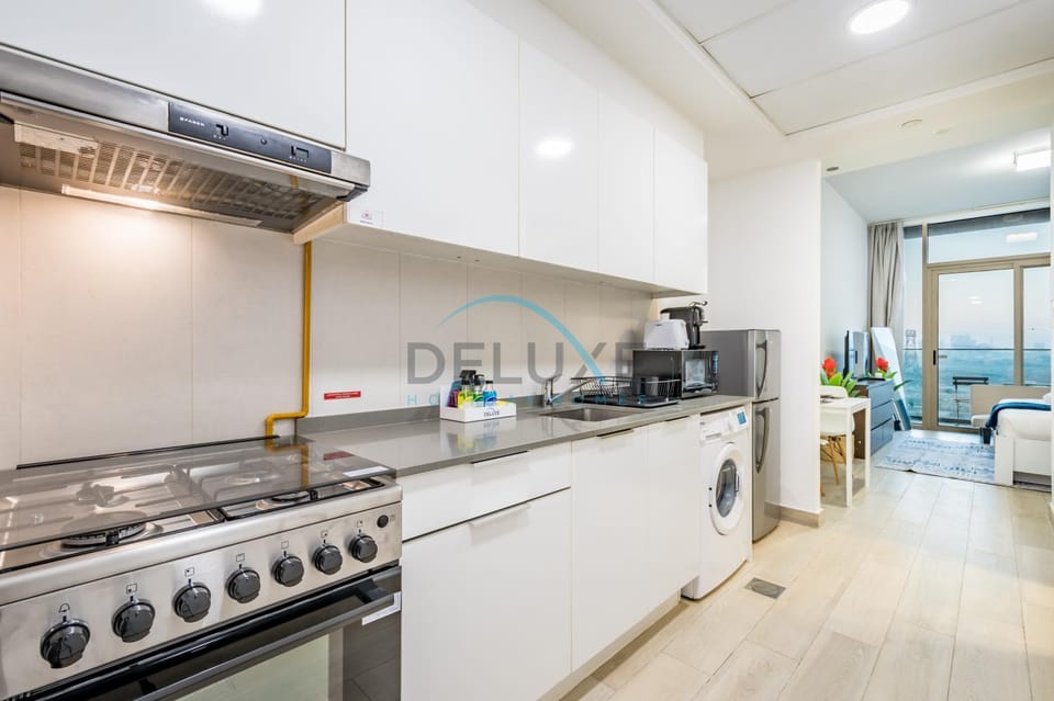 Kitchen or kitchenette, oven, stove, toaster