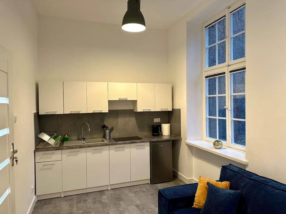 Kitchen or kitchenette, Living room, stove