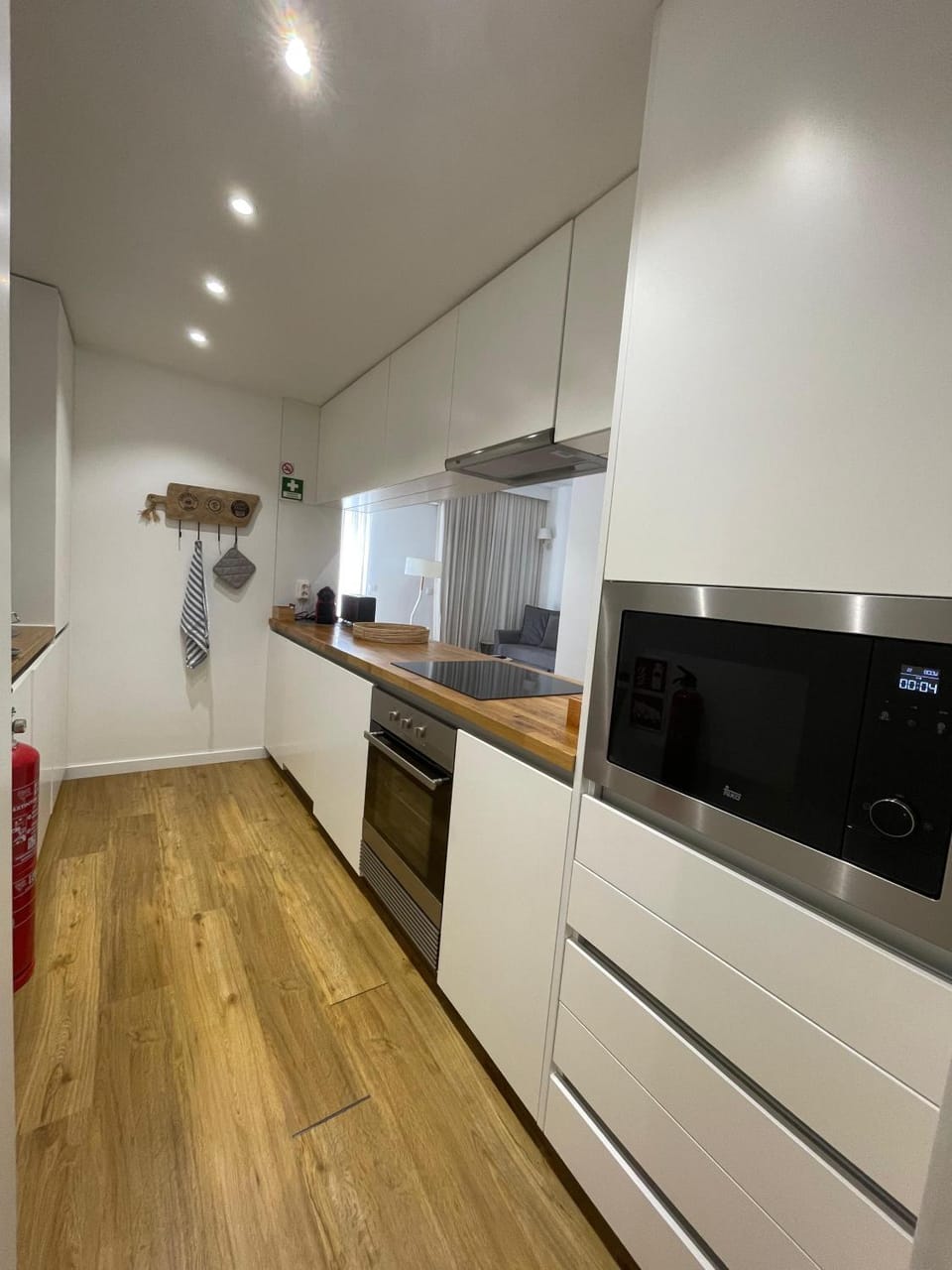 Kitchen or kitchenette, oven, stove