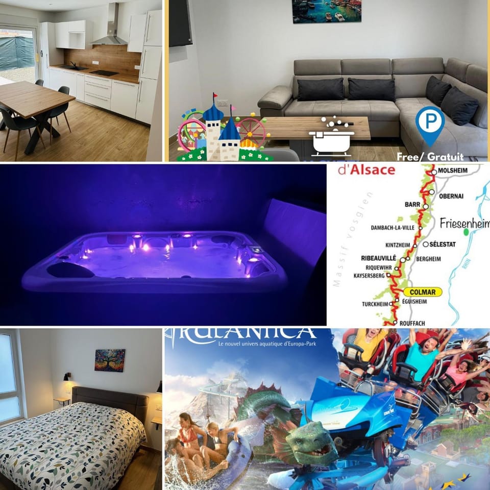 Europapark à 11km Suite Lune avec Jacuzzi House in Grand Est