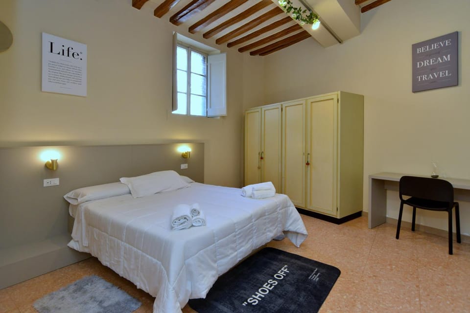 Bed, Photo of the whole room, Bedroom, towels, wardrobe
