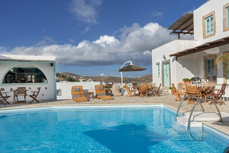 Property building, Living room, Swimming pool