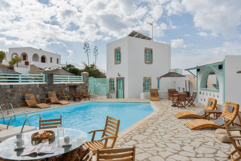 Property building, Living room, Swimming pool