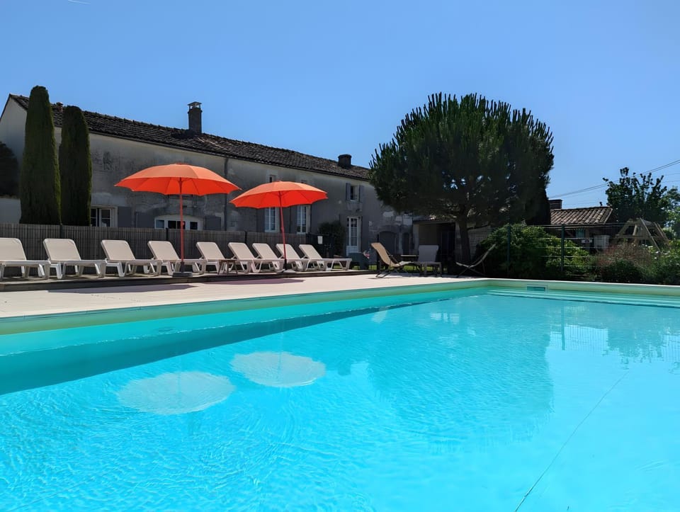Property building, Living room, Swimming pool