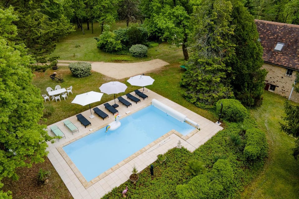 Property building, Living room, Swimming pool