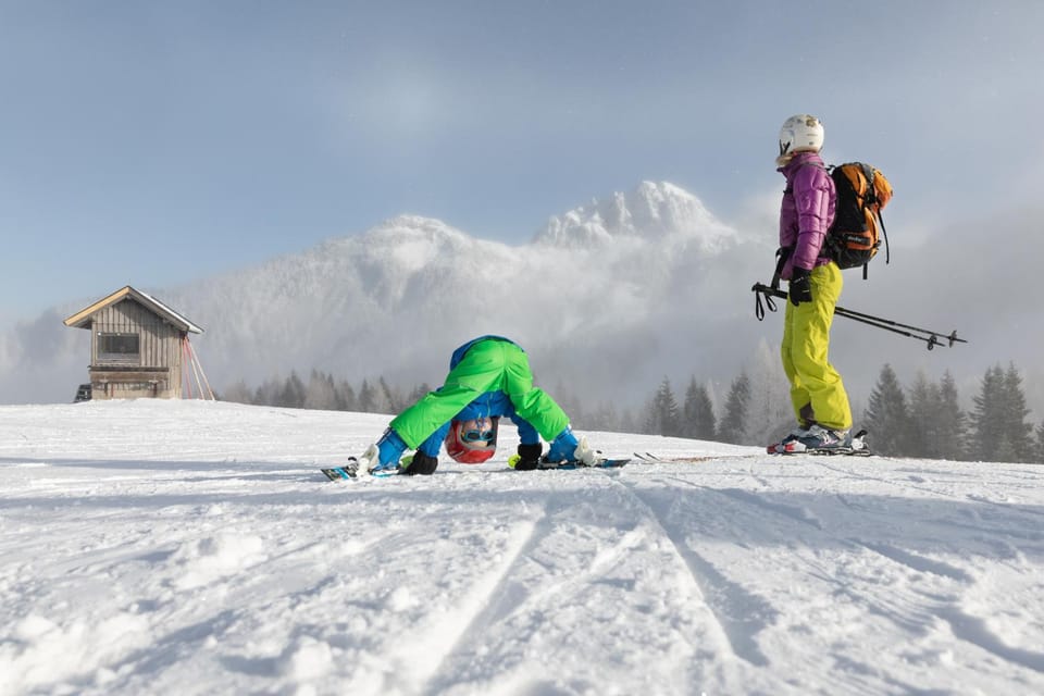 Winter, Skiing, children, Family