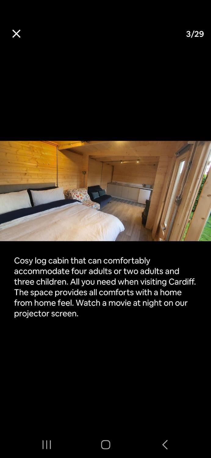 Super cosy, self-contained cabin private Ensuite Cabin in Cardiff