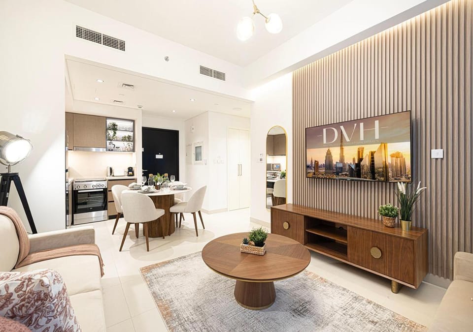 Kitchen or kitchenette, Living room, Dining area, air conditioner
