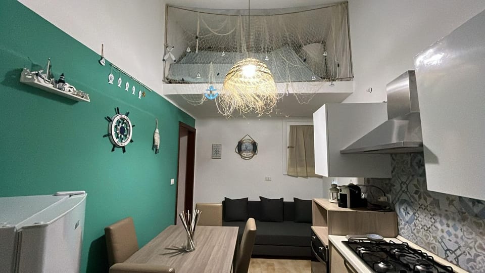 Kitchen or kitchenette, Living room, Dining area, stove
