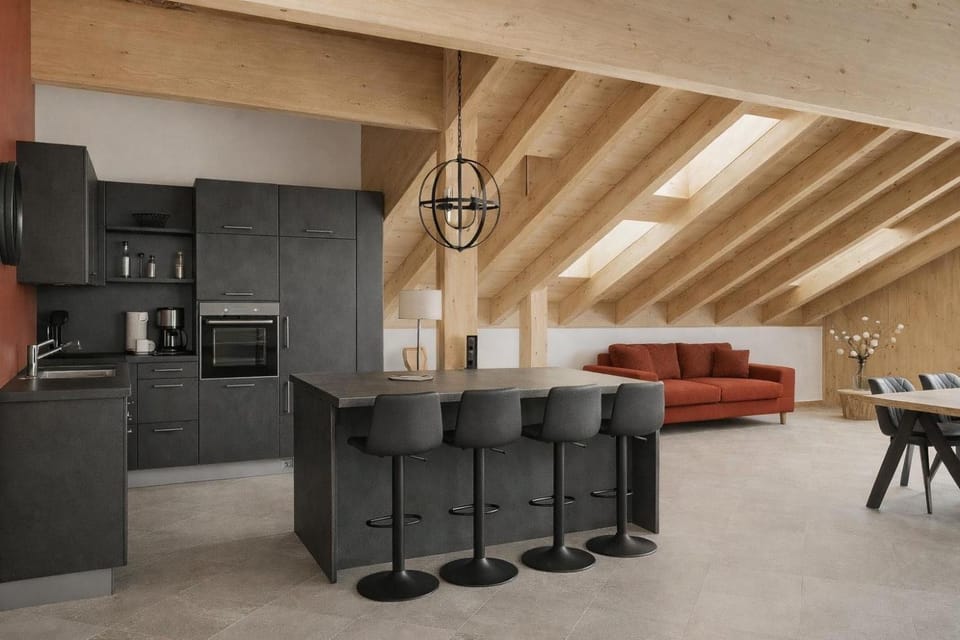 Kitchen or kitchenette, Seating area, Dining area, pet friendly, stove