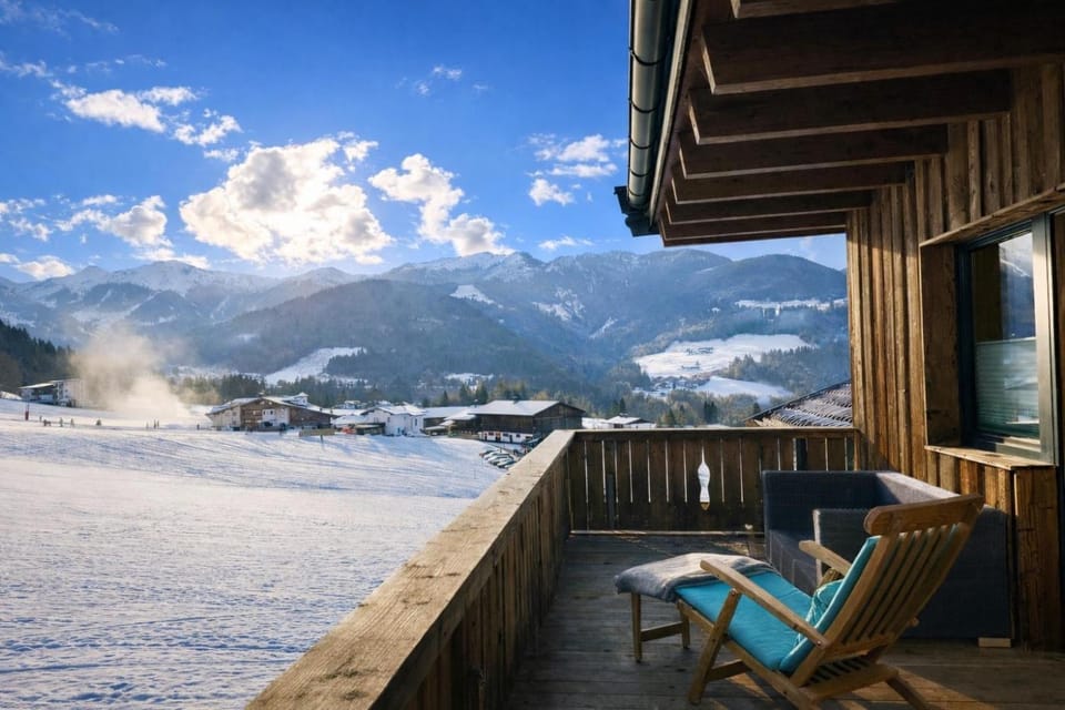 Winter, View (from property/room), Balcony/Terrace, Mountain view