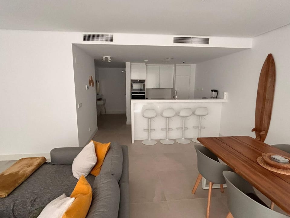 Kitchen or kitchenette, Living room, oven, air conditioner