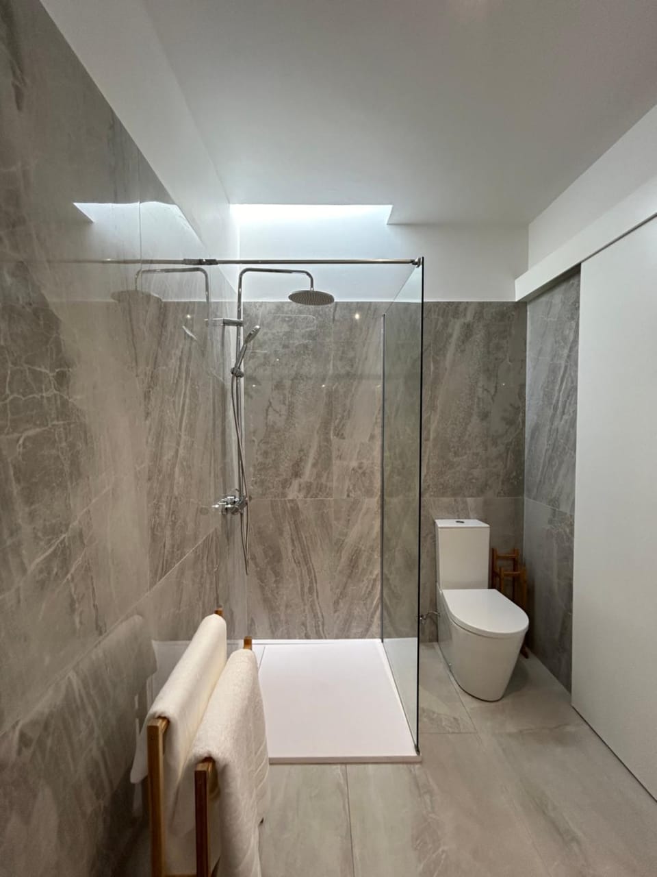 Shower, Toilet, Bathroom, towels