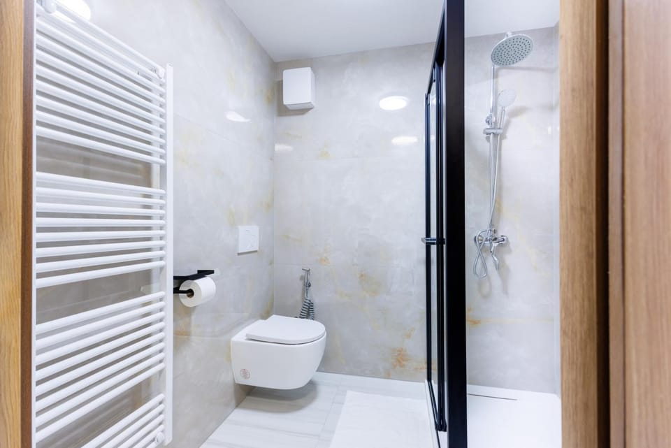 Shower, Toilet, Bathroom, bidet, towels