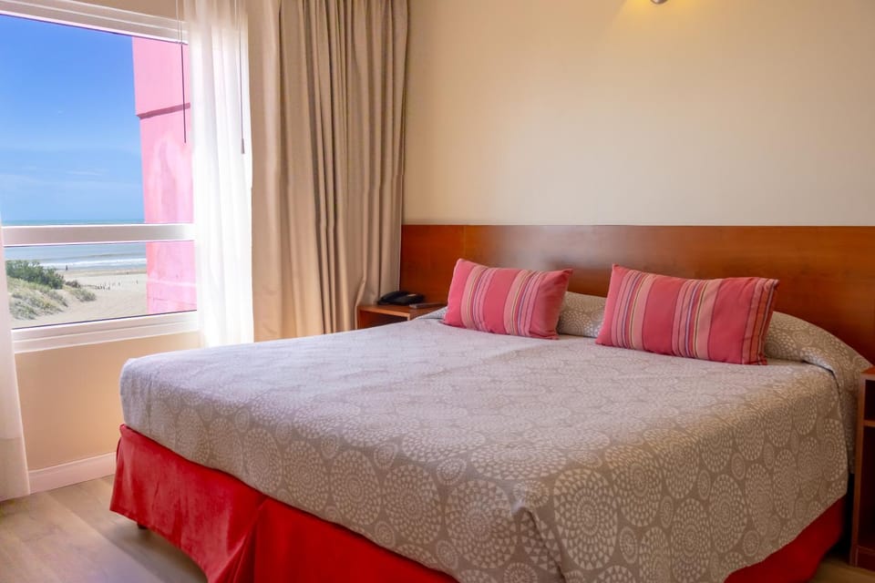 Bed, Natural landscape, Bedroom, Sea view