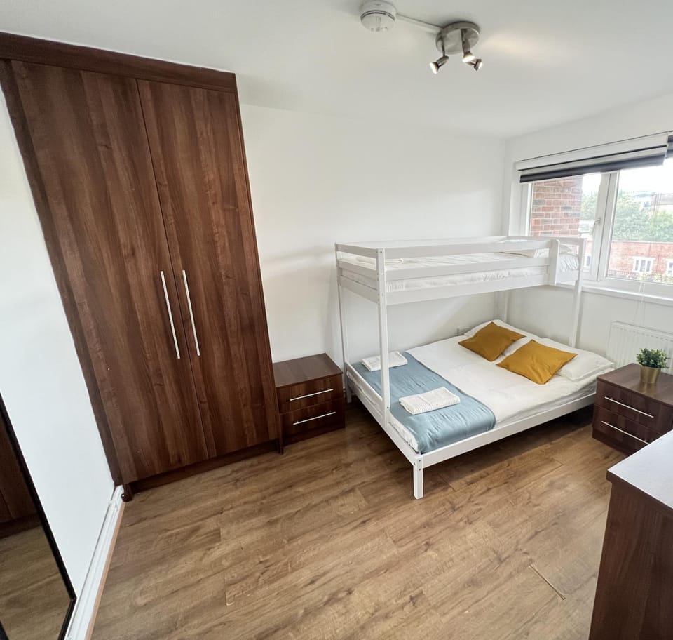 Bed, Photo of the whole room, Bedroom, towels, wardrobe