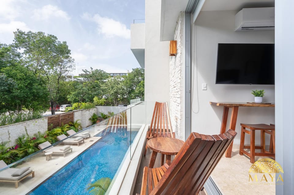 NHOA 205A Lux 2BR Condo Pool View in Aldea Zama Apartment in Tulum