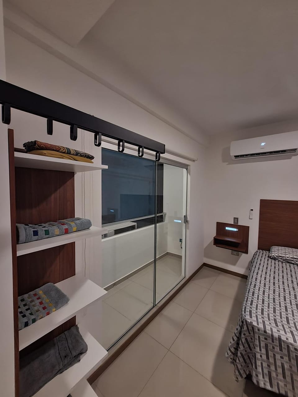 Photo of the whole room, wardrobe, air conditioner