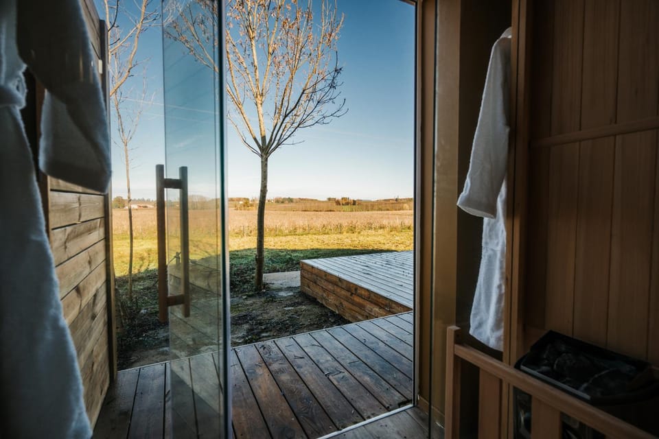 Natural landscape, Sauna, Garden view