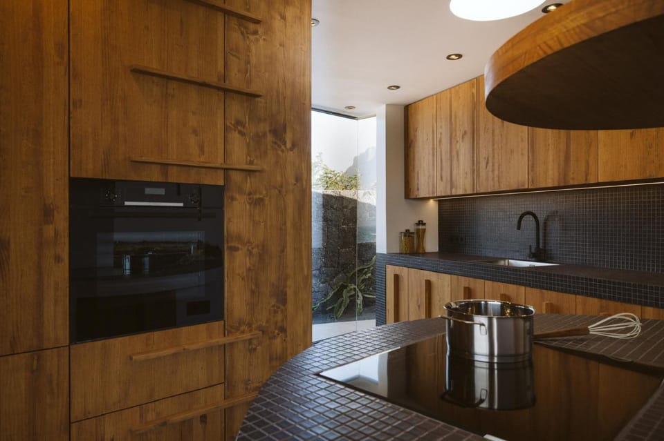 Kitchen or kitchenette, oven, stove, toaster