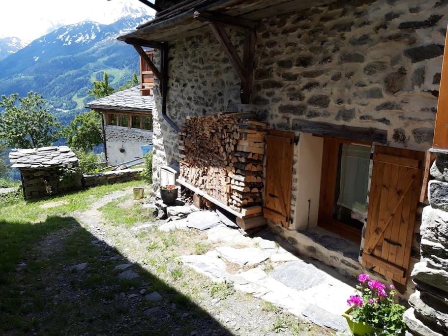 Appartement dans chalet proche de la station de ski La Rosière San Bernardo Apartment in Montvalezan