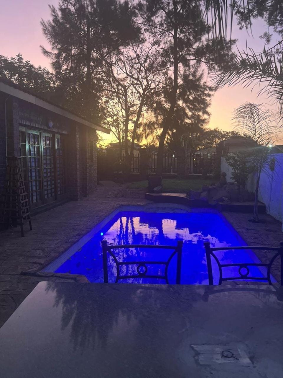 Pool view, Swimming pool, Sunset