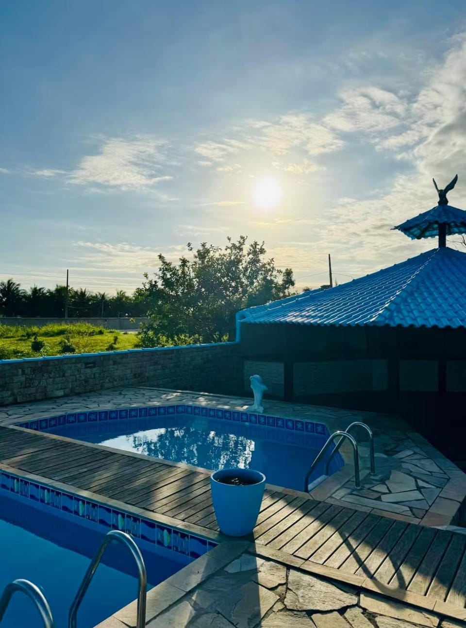 Day, Natural landscape, Pool view, Swimming pool, Sunrise, Sunset, sunbed