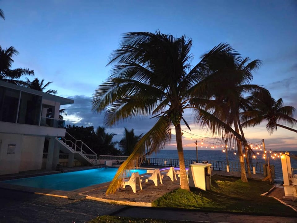 Swimming pool, Sunset